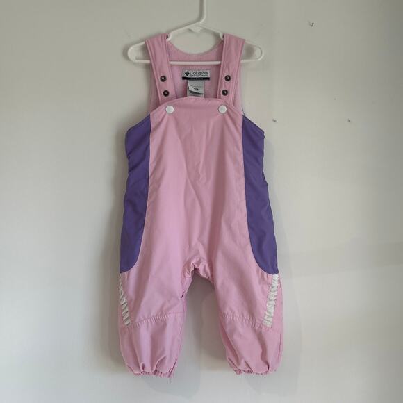 Columbia Toddler Girl Omni-Shield Bibs 18 Months Pink Purple - Picture 1 of 6